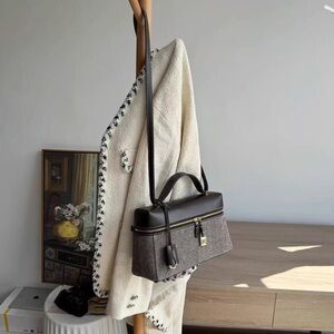 Loro Piana Black and Gray Crossbody Bag